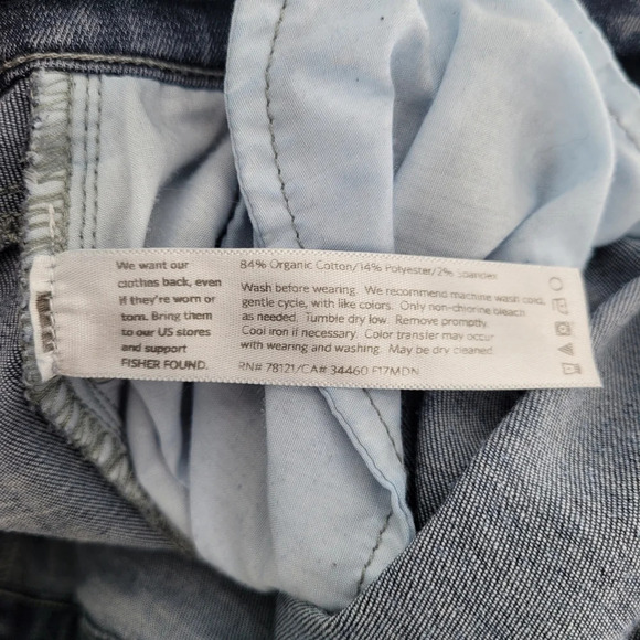 Eileen Fisher blue Jean's skinny organic cotton size 14 - Picture 8 of 8